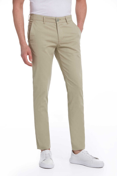 Yeşil Dinamik Fit Pamuklu Yandan Cep Kanvas Pantolon - Hatem Saykı