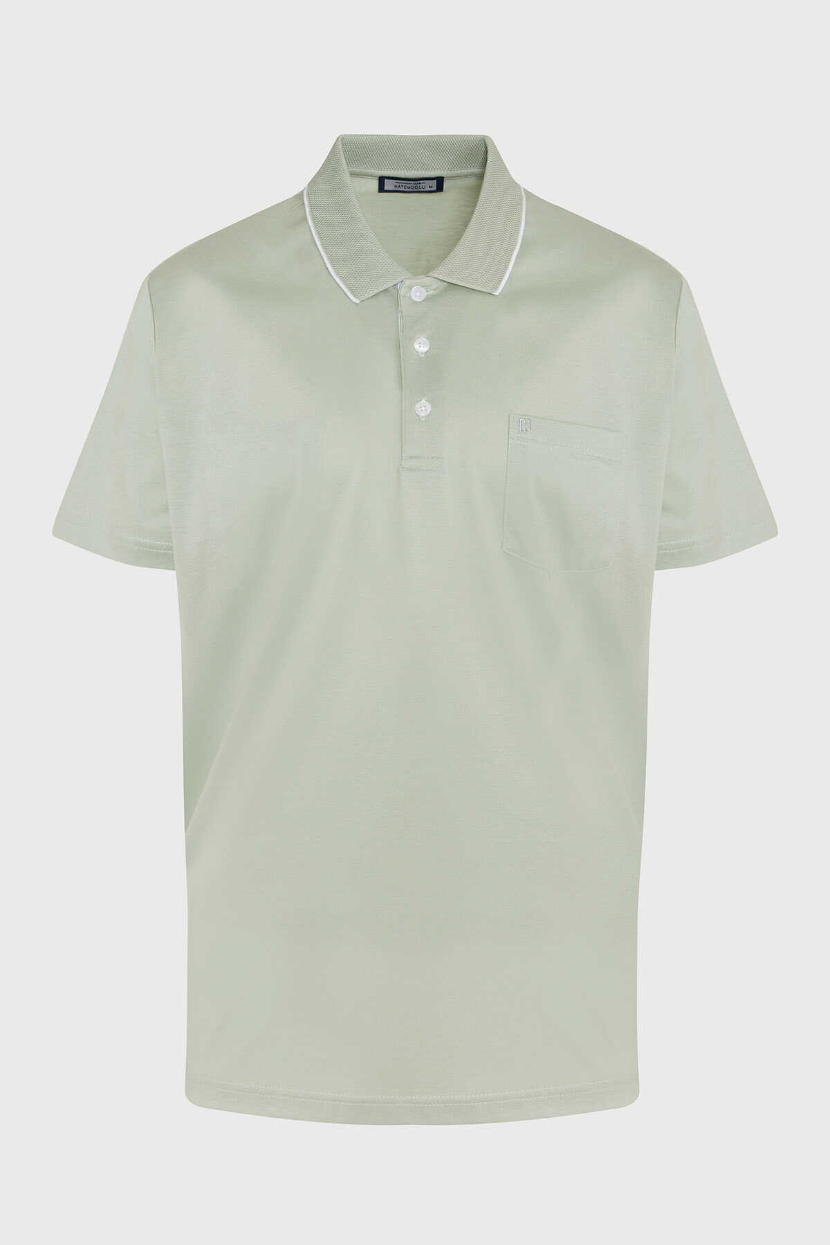 Yeşil Regular Fit Merserize Polo Yaka %100 Pamuk Tişört