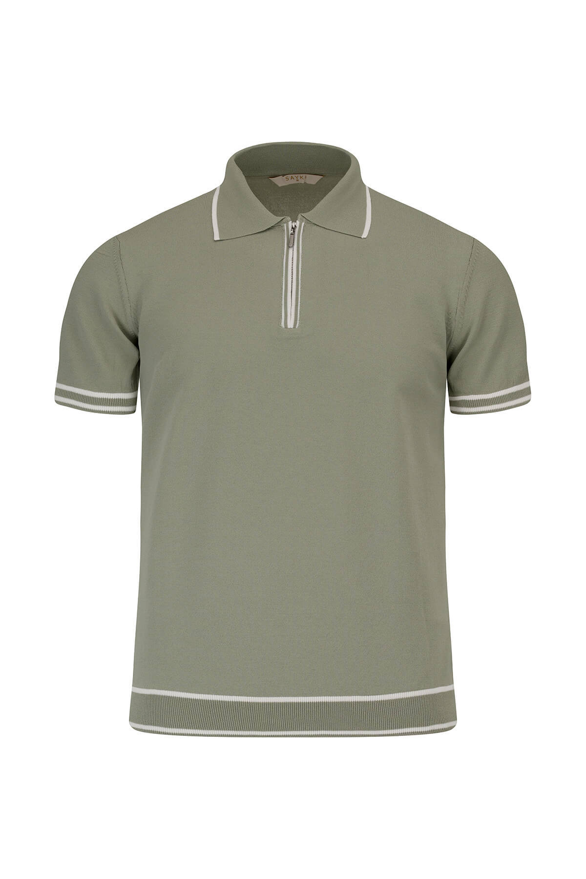 Yeşil Regular Fit Polo Yaka Rayon Tişört