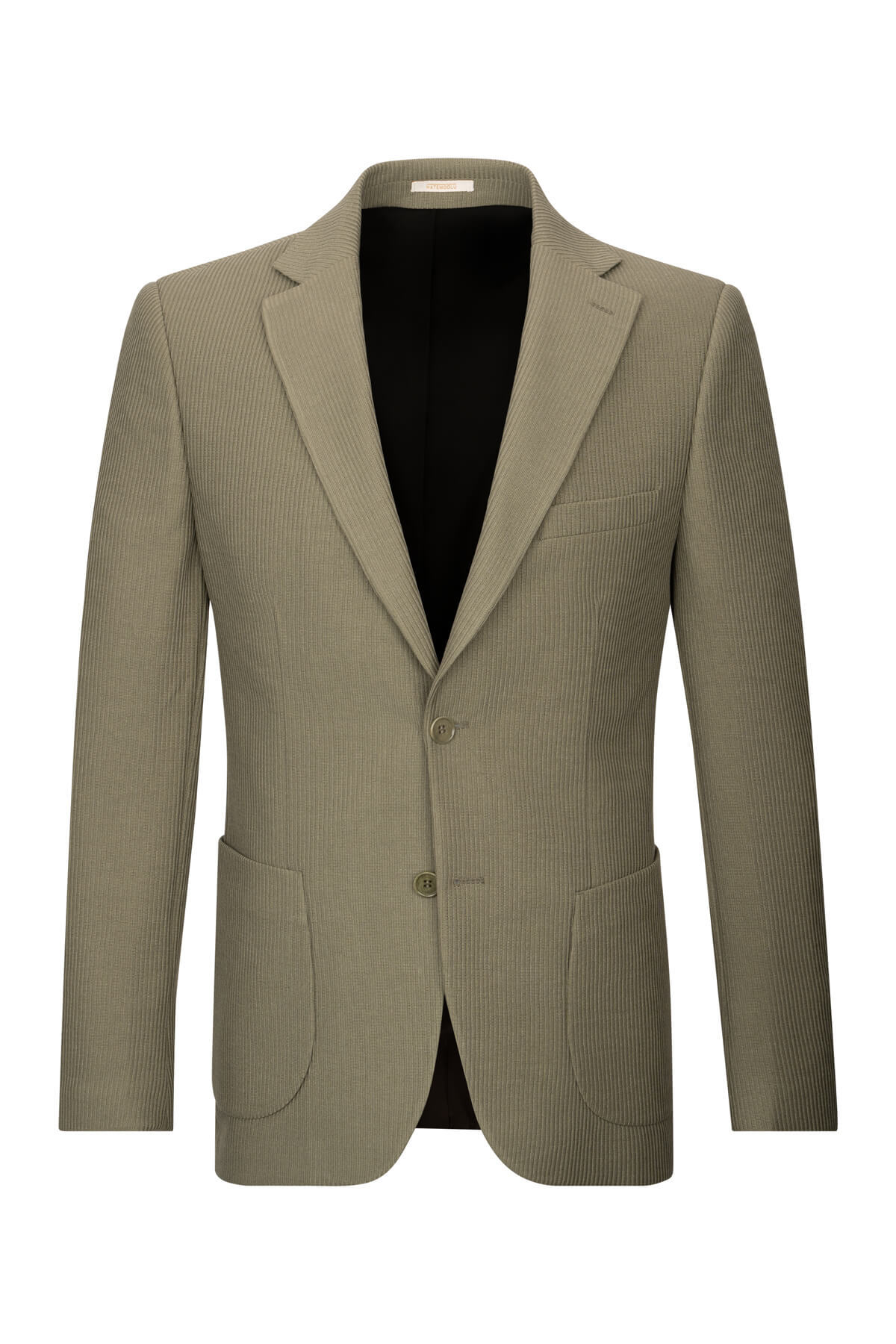 Yeşil Slim Fit Mono Yaka Klasik Ceket